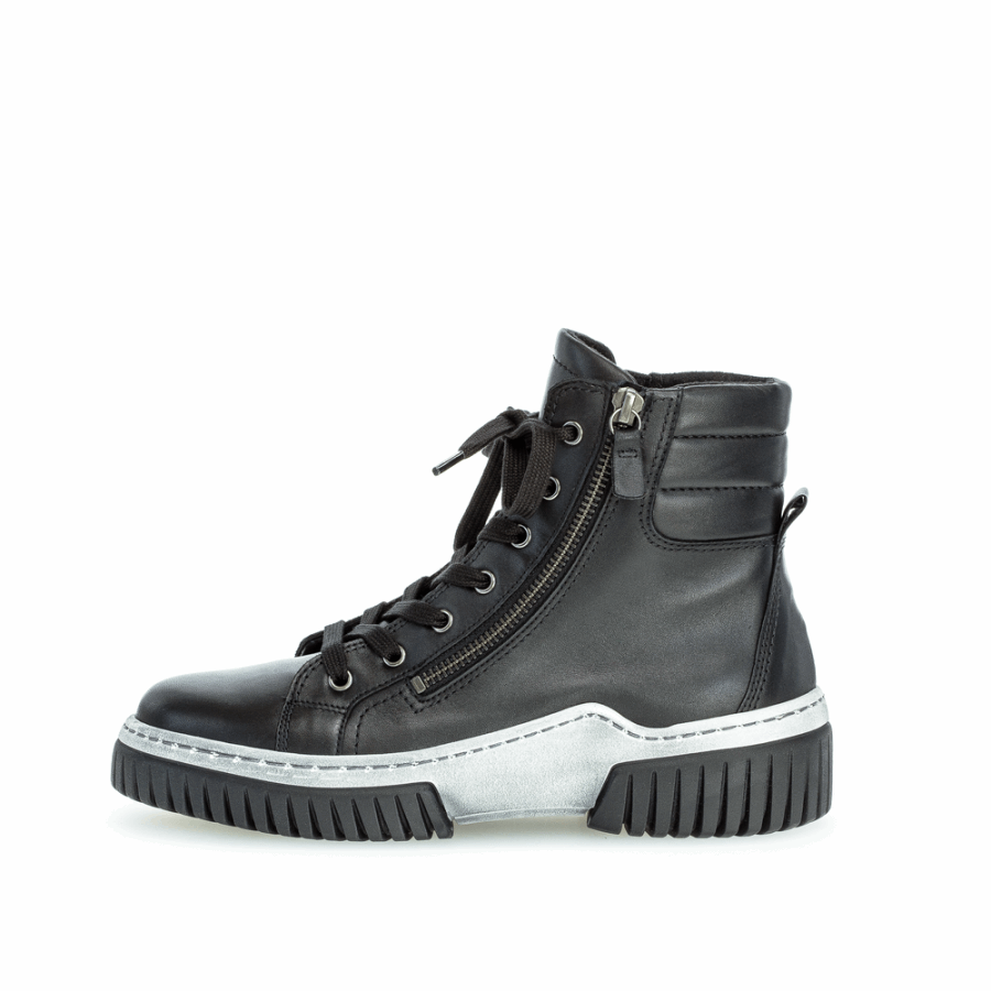 Schwarzer Gabor-Sneaker-Stiefel