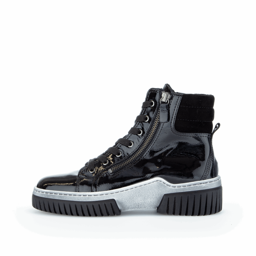 Schwarzer Weblam Sneakerboot Gabor