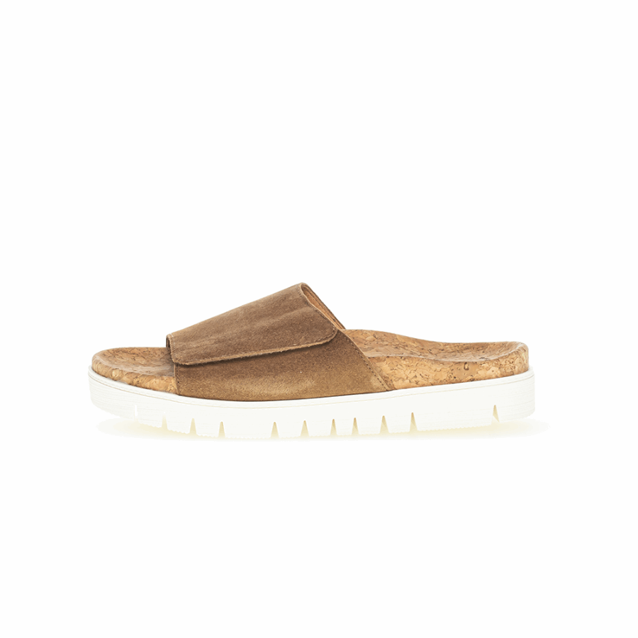 Karamellfarbene Gabor-Slipper-Sandale