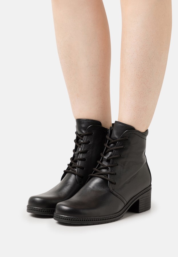 Schnürstiefeletten Schwarz Gabor Damen