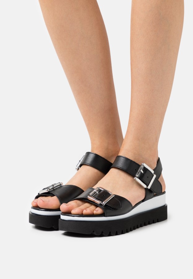 Gabor Plateausandalen Schwarz