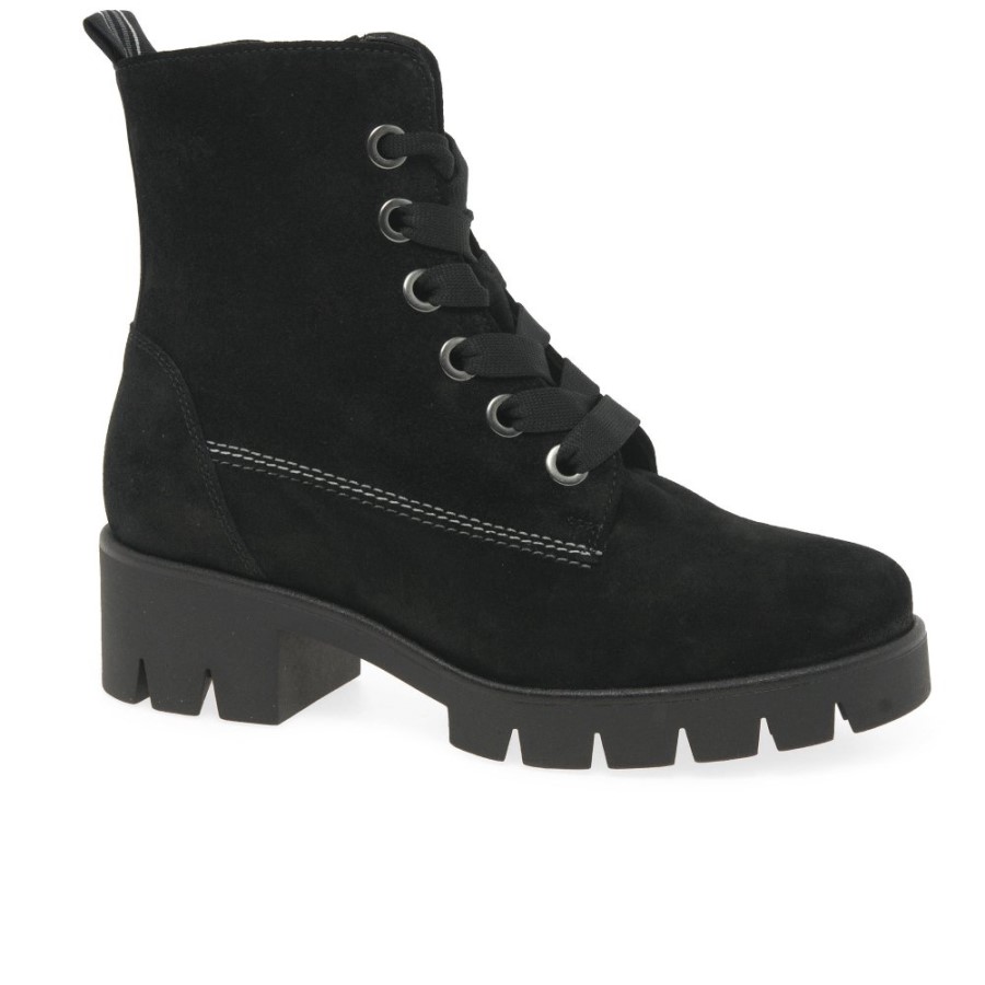 Schwarze Wildleder Gabor Baccara Damen Stiefeletten