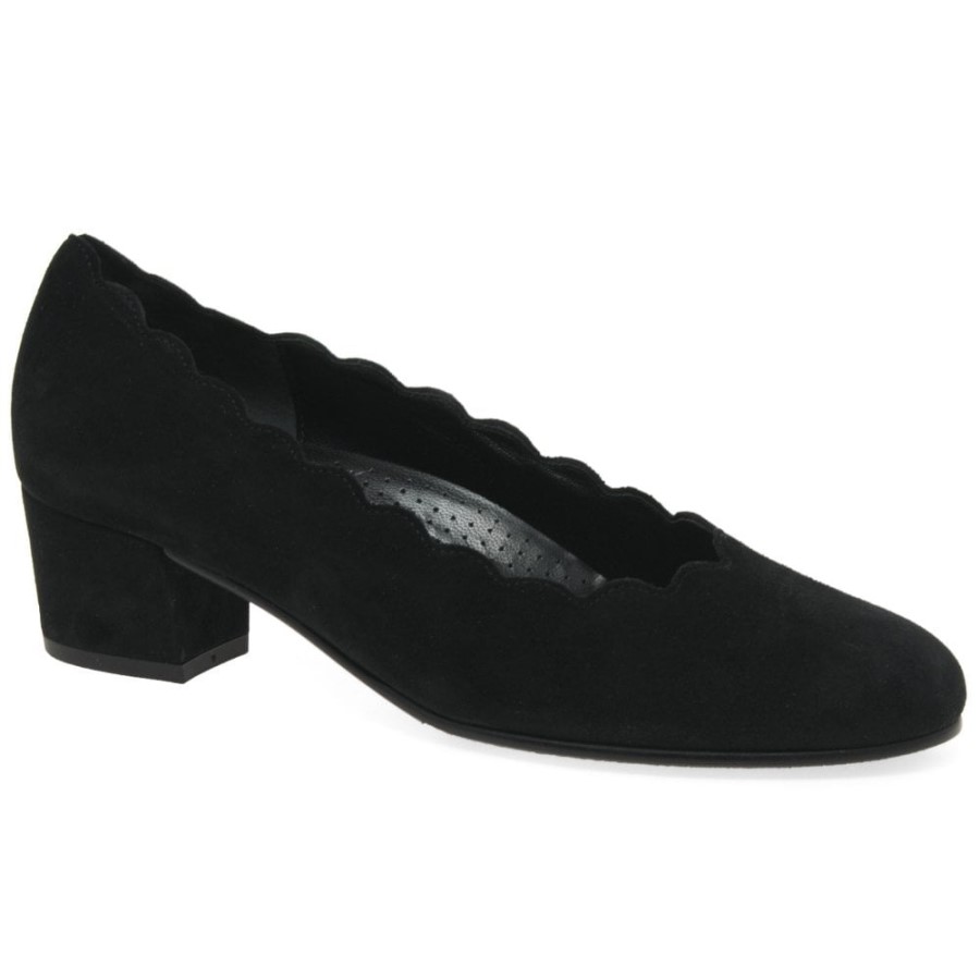 Schwarze Gabor Gigi Damenpumps Aus Wildleder