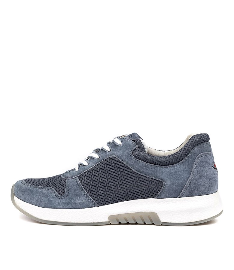 Gabor Westlyn Blaues Mesh-Veloursleder