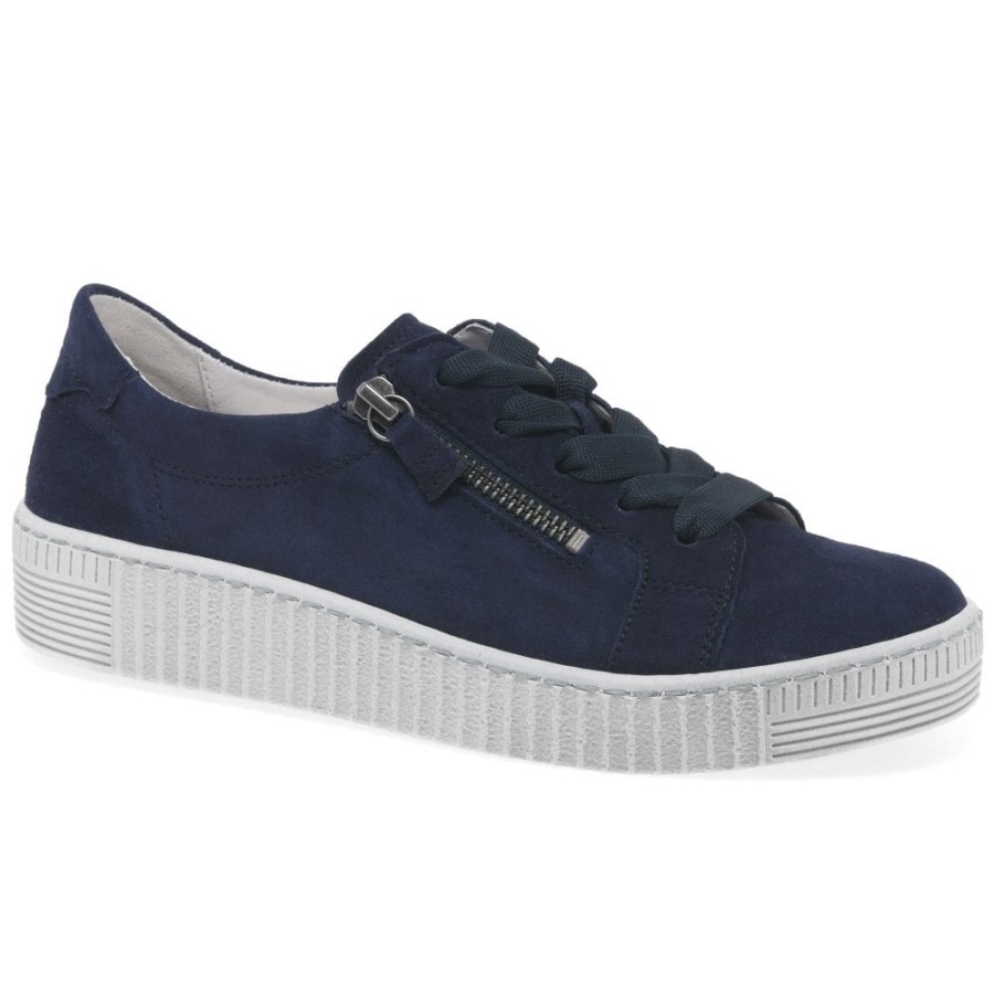 Gabor Wisdom Damen Freizeitschuhe Atlantisch Wildleder