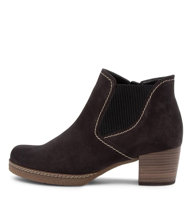 Kaaks Dunkelgraue Wildlederstiefeletten Gabor