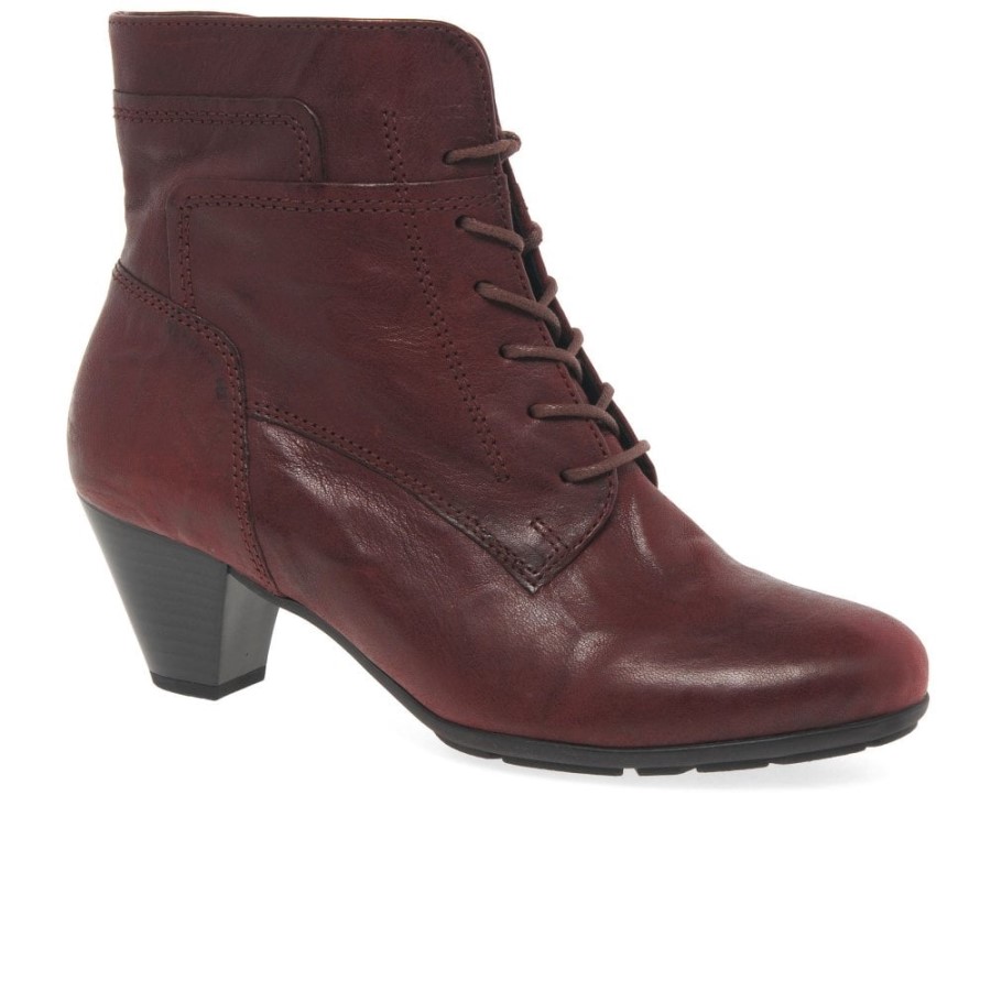 National Damenstiefeletten Dunkelrot Gabor